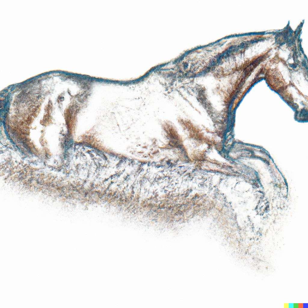 a horse, water transfer printing